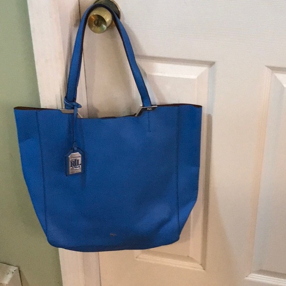 Ralph lauren blue leather tote - Picture 10 of 10